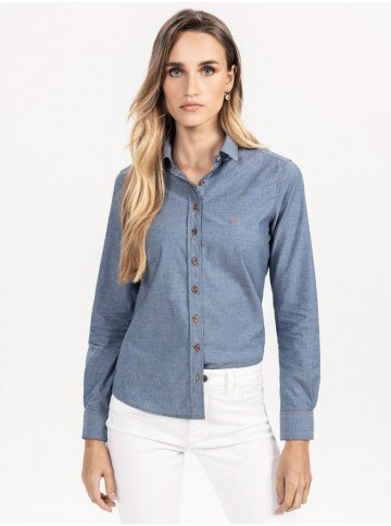 camisa jeans feminina atacado