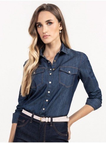 camisa jeans feminina atacado