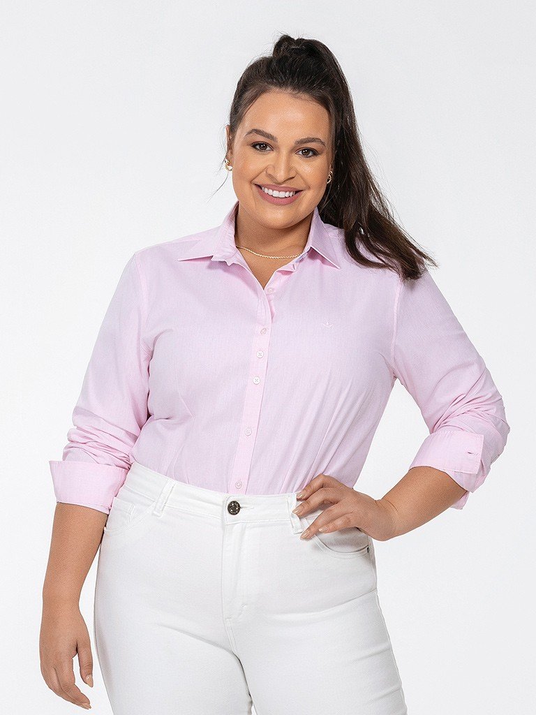 camisa social plus size