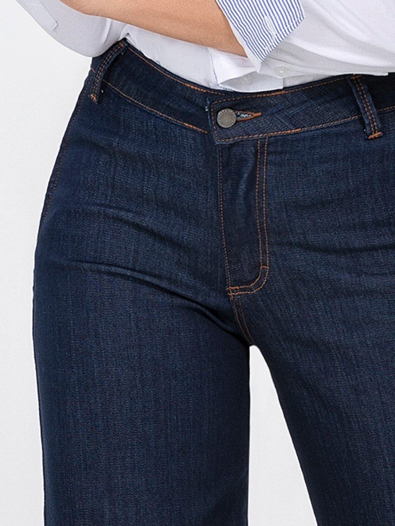 calca jeans pantalona helo detalhe