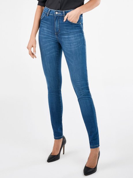 calca jeans skinny cintura media rosie frente