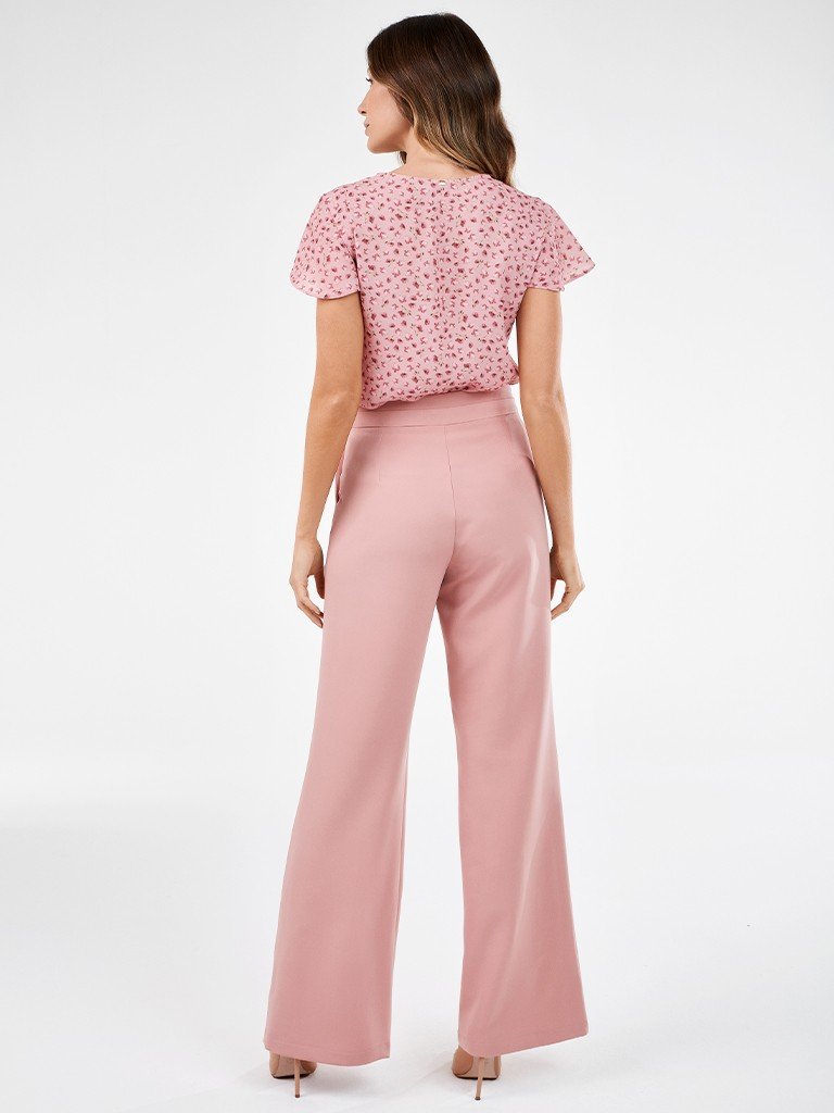 blusa rosa floral