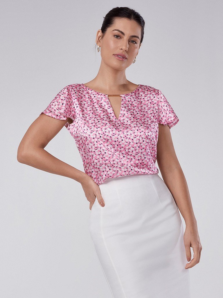 blusa rosa cetim