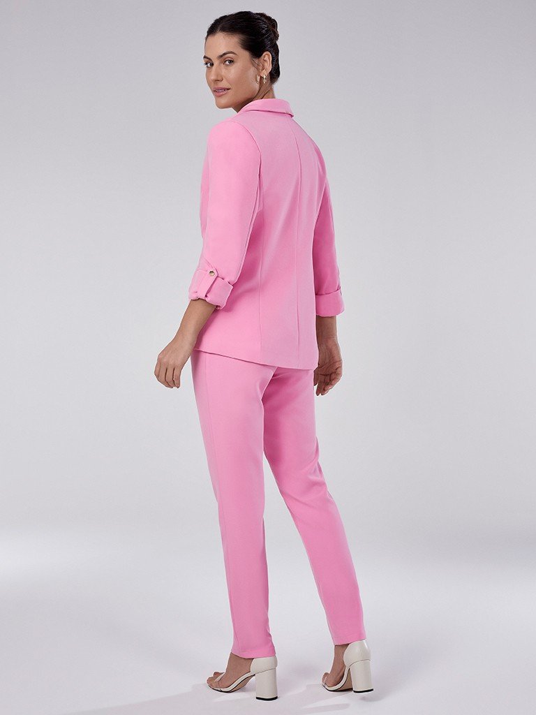 Constance Blazer Pant Set - Hot Pink