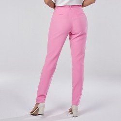 calca social de alfaiataria rosa tamara mini