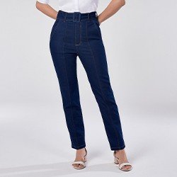 calca jeans com recorte ana julia mini