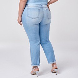 calca plus size jeans clara anielly mini