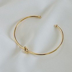 bracelete dourado com no paris mini