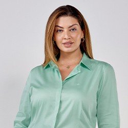 camisa feminina verde menta jessica detalhes plus