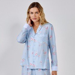 conjunto pijama karolaine foto look frente detalhes pequena