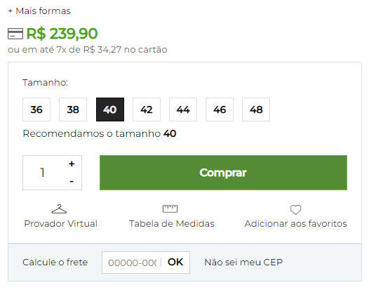 Botão de comprar