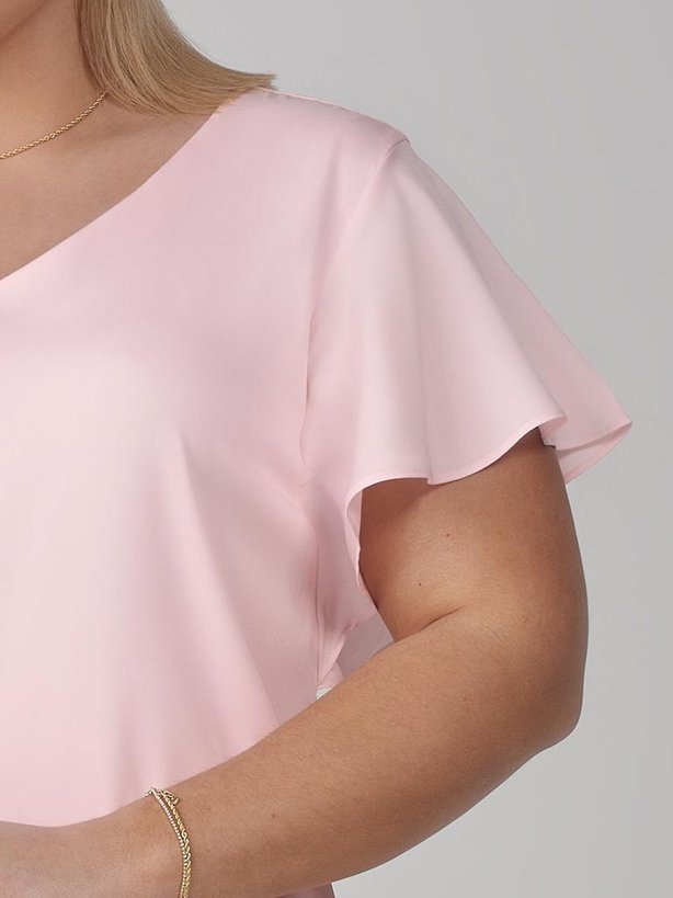 blusa rosa francesca plus detalhes
