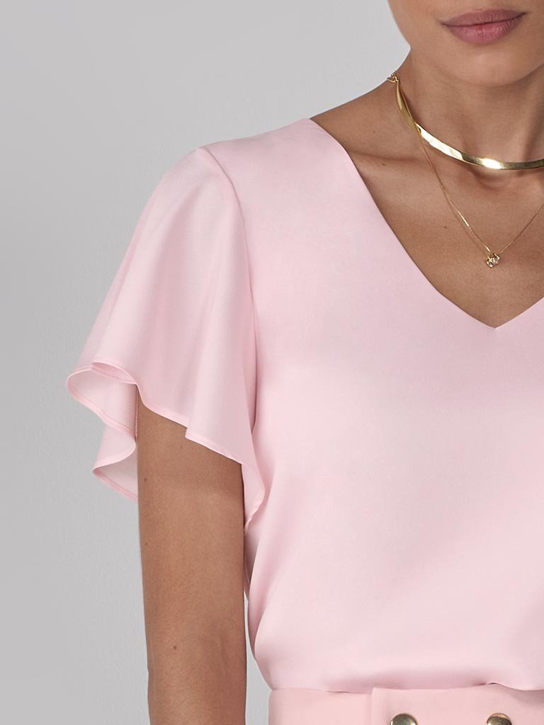 blusa rosa francesca detalhes