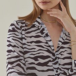 camisa animal print zebra naiele detalhes pequeno