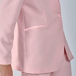 blazer rosa filete cetim romana pequeno detalhes