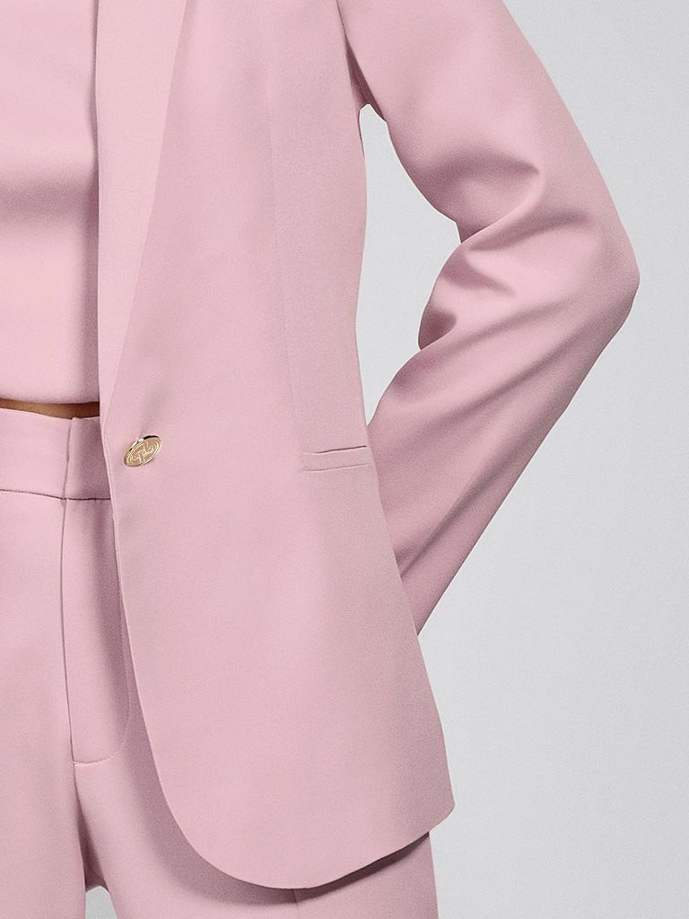 blazer rosa aurora detalhes