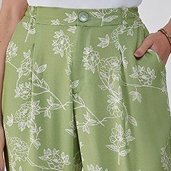 calca verde floral gardenia look pequen