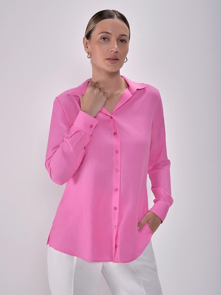 camisa rosa comfy capa