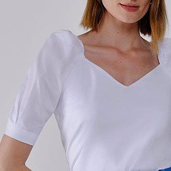 cropped off white capa