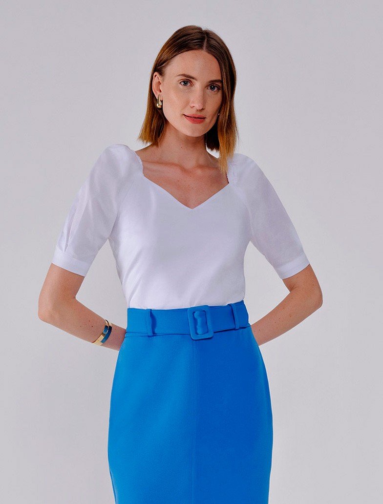 cropped off white capa