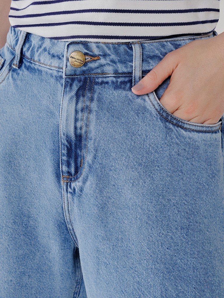 bermuda jeans alonagada detalhes