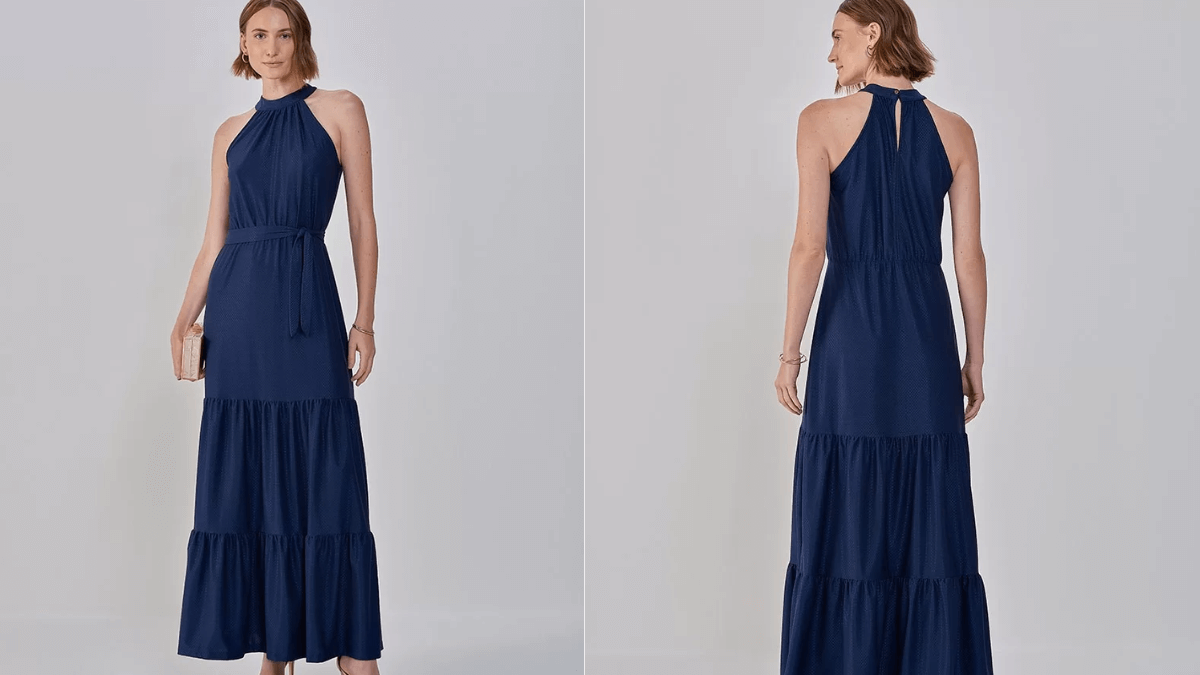 vestido longo azul marinho 1