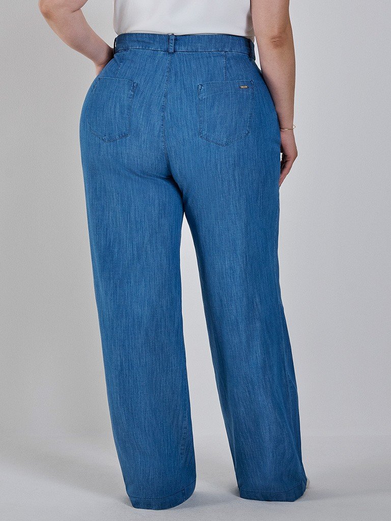 Calça jeans clara feminina - Dione moda jeans - Calça Jeans