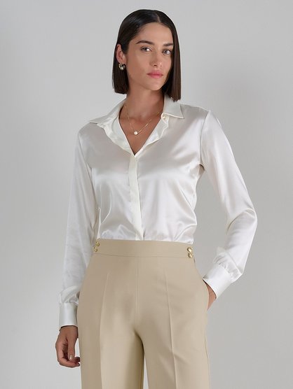 Compra online de Roupas femininas elegante moda escritório senhora branco  topos rendas manga comprida camisas finas senhoras blusa casual