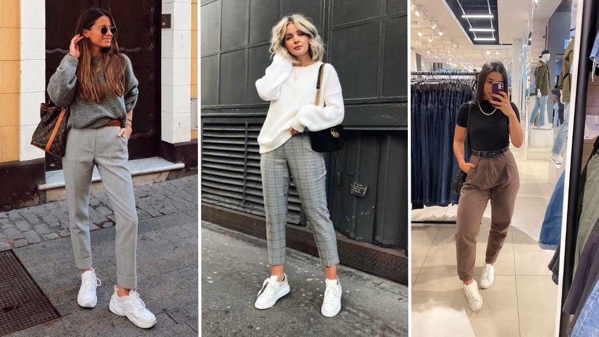 Looks calça alfaiataria com tênis: Estilo e conforto - Loja Principessa