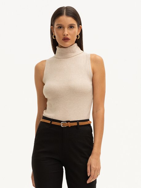 blusa bege mescla caetana