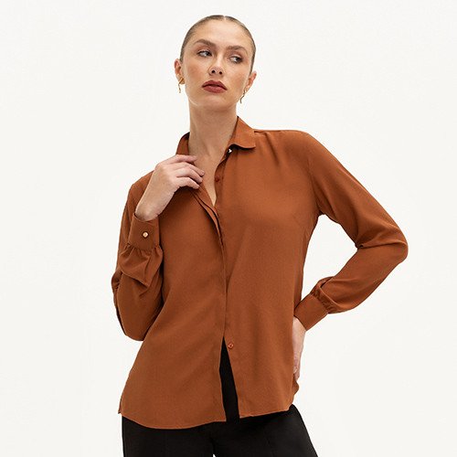 riana camisa camel pequeno